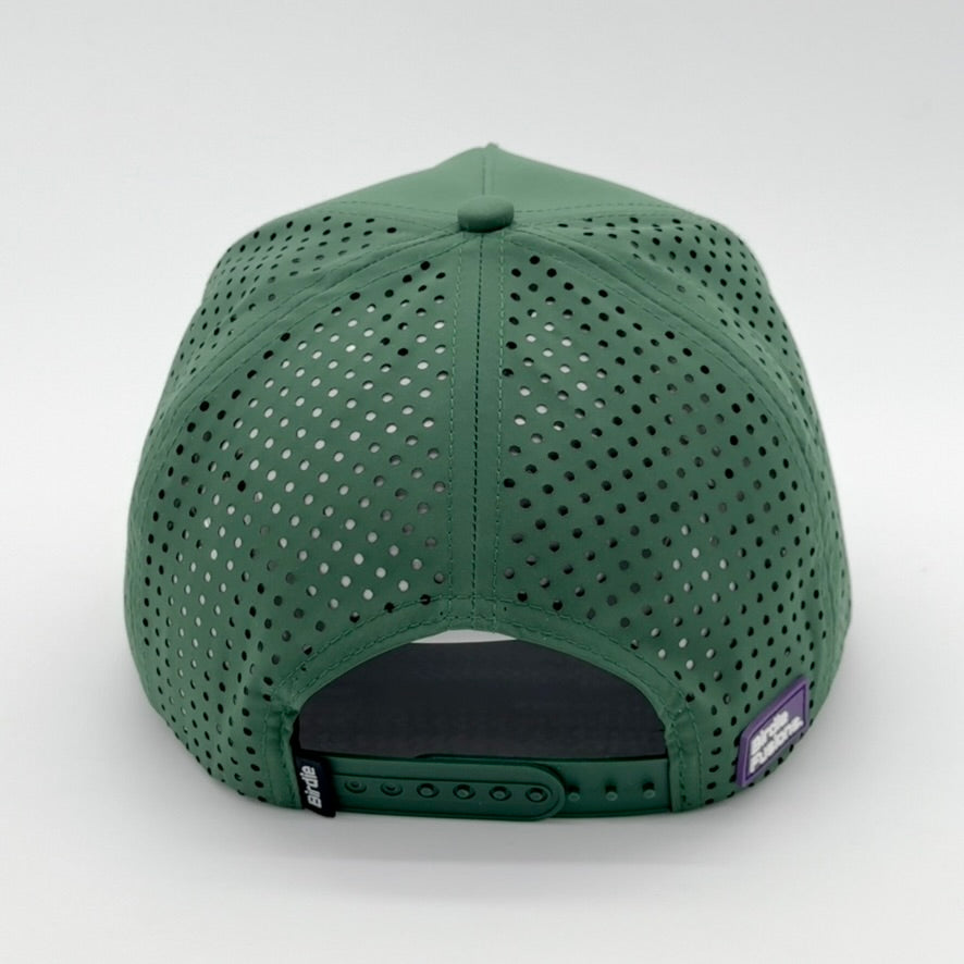 Brown Bear Rope Golf Hat - top-down view showing crown and rope trim