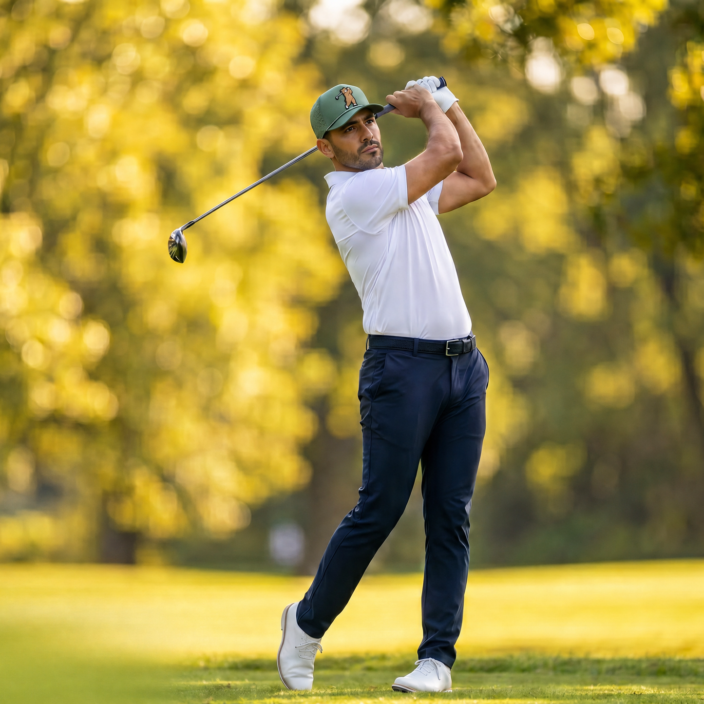 Golfer Male Brown Bear Golf Hat