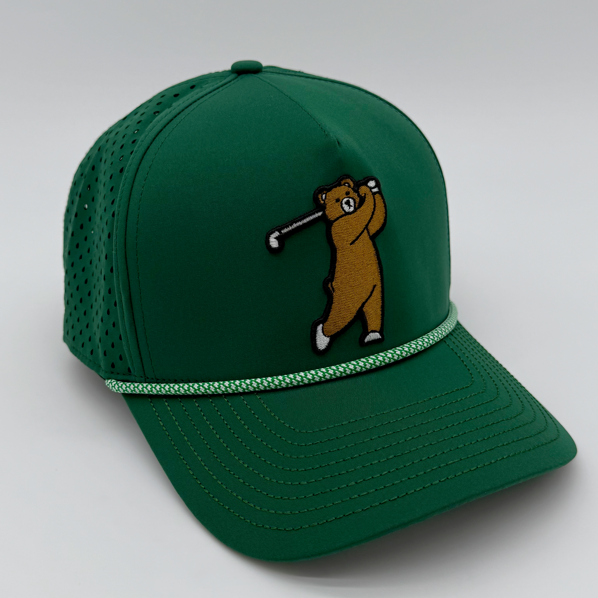 Brown Bear Rope Hat Angled