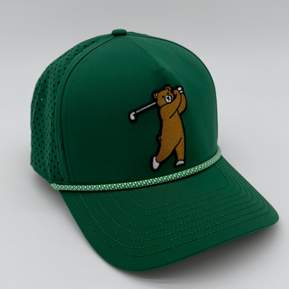 Brown Bear Rope Hat Angled