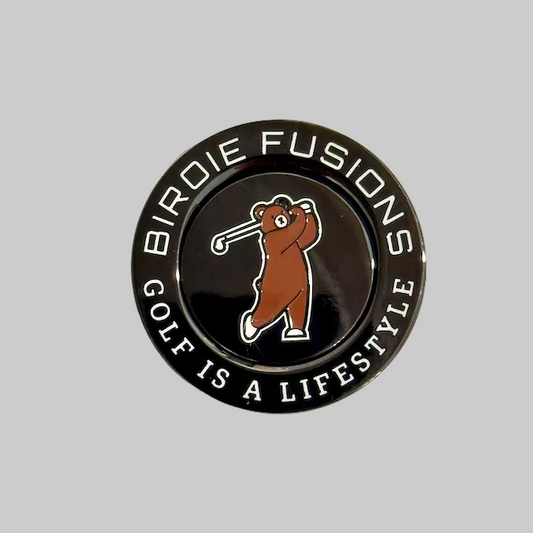 Brown Bear Black Ball Marker, Front